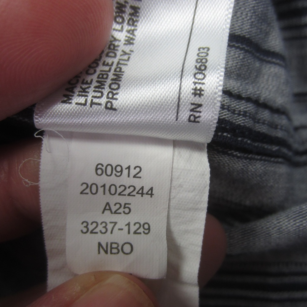 Duluth Shirt Mens Large Gray Relaxed Fit Untucked Striped Button Down SS - Picture 13 of 14